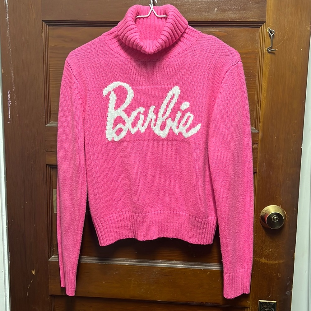 Rare Barbie Turtle Neck Sweater Hot Pink